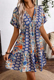 Bohemian Print Relaxed Casual Dress