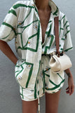 Geometric Print Short Set