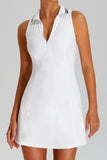 Zip Front Sleeveless Tennis Dress