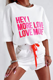 Graphic Tee and Sporty Shorts Set
