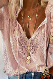 Elegant Lace V-Neck Blouse