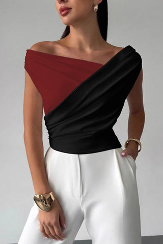 Off-Shoulder Draped Tank Top