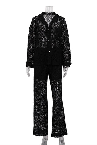 Chic Lace Pants Set