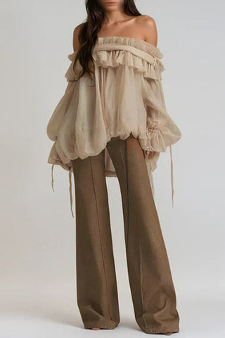 Off-Shoulder Ruffle Blouse