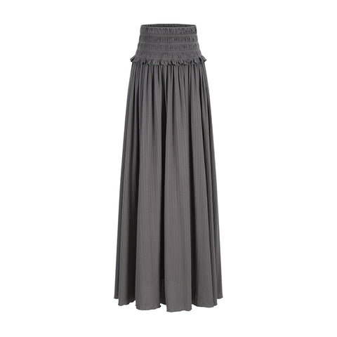 High-Waisted Ruffled Maxi Skirt