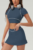 Chic Crop Top and Skirt Set