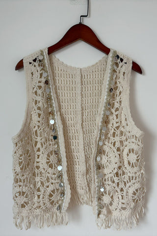 Elegant Crochet Sleeveless Vest