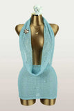 Open-Front Knit Mini Dress