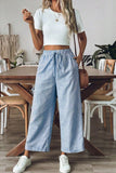 Striped Wide-Leg Casual Pants
