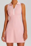 Zip Front Sleeveless Tennis Dress