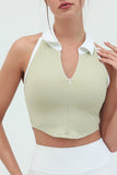 Sleeveless Collared Tank Top