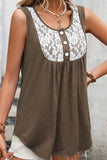 Lace-Detail Sleeveless Top