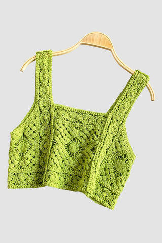 Crochet Patterned Crop Tank