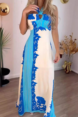 Halter Neck Maxi Vacation Dress