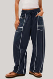 High-Waisted Relaxed Drawstring Trousers