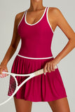 Contrast Trim Racerback Tennis Dress