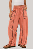 High-Waisted Relaxed Drawstring Trousers