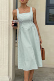 Striped Sleeveless Casual Dress