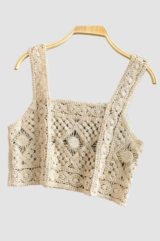 Crochet Patterned Crop Tank
