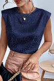 Sleeveless Leopard Print T-Shirt