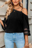 Chic Strappy Cold Shoulder Top