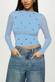 Embellished Long Sleeve Blouse