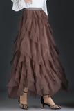 Tiered Maxi Tulle Skirt
