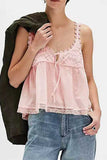 Lace-Trimmed Tank Top