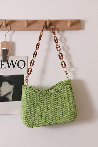 Braided Chain Strap Shoulder Bag