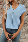 Sleeveless V-Neck Knit Sweater Vest