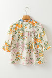 Floral Print V-Neck Blouse