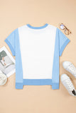 Star Patched Colorblock T Shirt