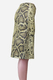 Snake-Print Midi Skirt