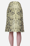 Snake-Print Midi Skirt