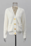 Classic Buttoned Cardigan with Pockets