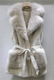 Plush Tie-Front Vest