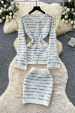 Charming Button-Front Skirt Set