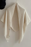 Ribbed Knit Shawl Wrap