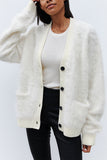Button-Up Fuzzy Cardigan