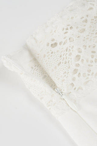 Lace Detail Flared Casual Pants