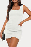 Square Neck Sleeveless Casual Dress