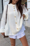 Button-Front Oversized Cardigan