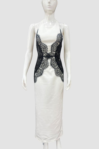 Elegant Lace Panel Maxi Dress