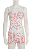 Heart Print Tank and Short Set
