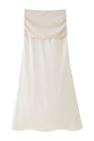 Ruched Crop Top and Draped Skirt Set