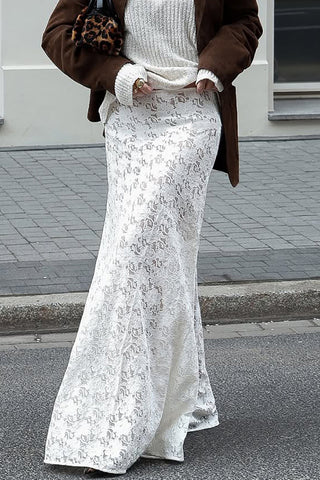 Elegant Lace Maxi Skirt