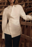 Asymmetrical Button-Front Blouse