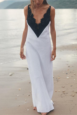 Lace Trim Slip Dress