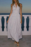 Halter Polka Dot Maxi Dress