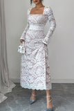 Elegant Lace Long Sleeve Dress